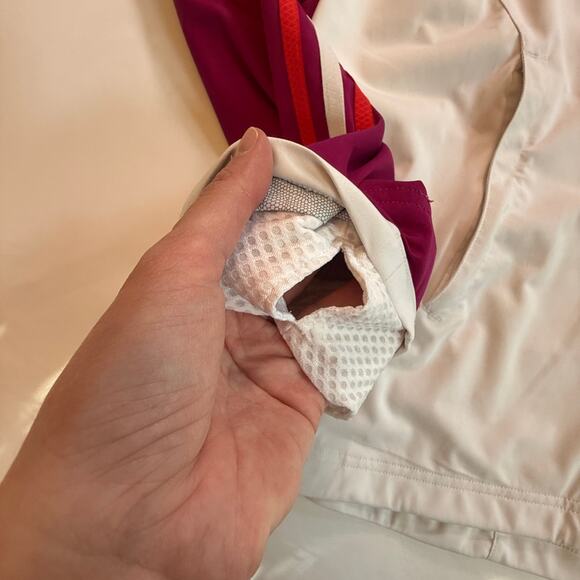 Adidas Marathon 10 Climaproof Running Jacket Burgundy Pink White Size M - Picture 5 of 16